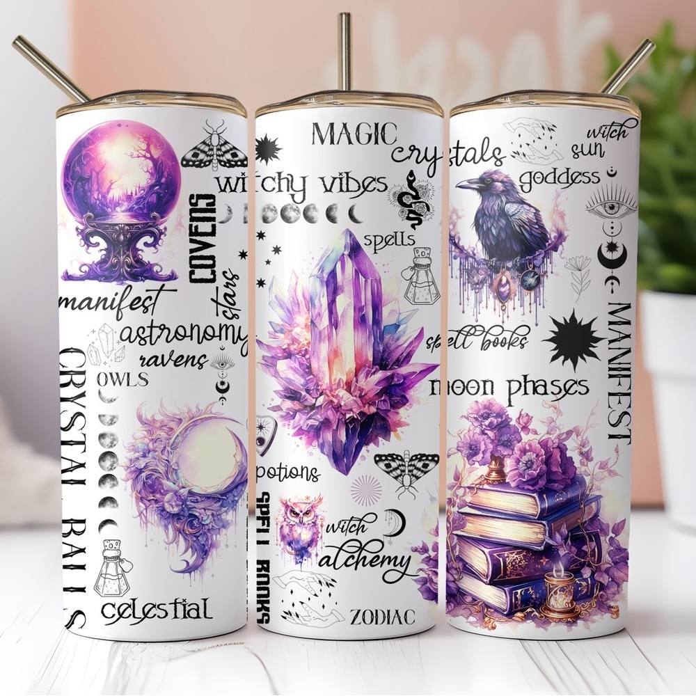 Witchy 20 fl oz metal insulated tumbler